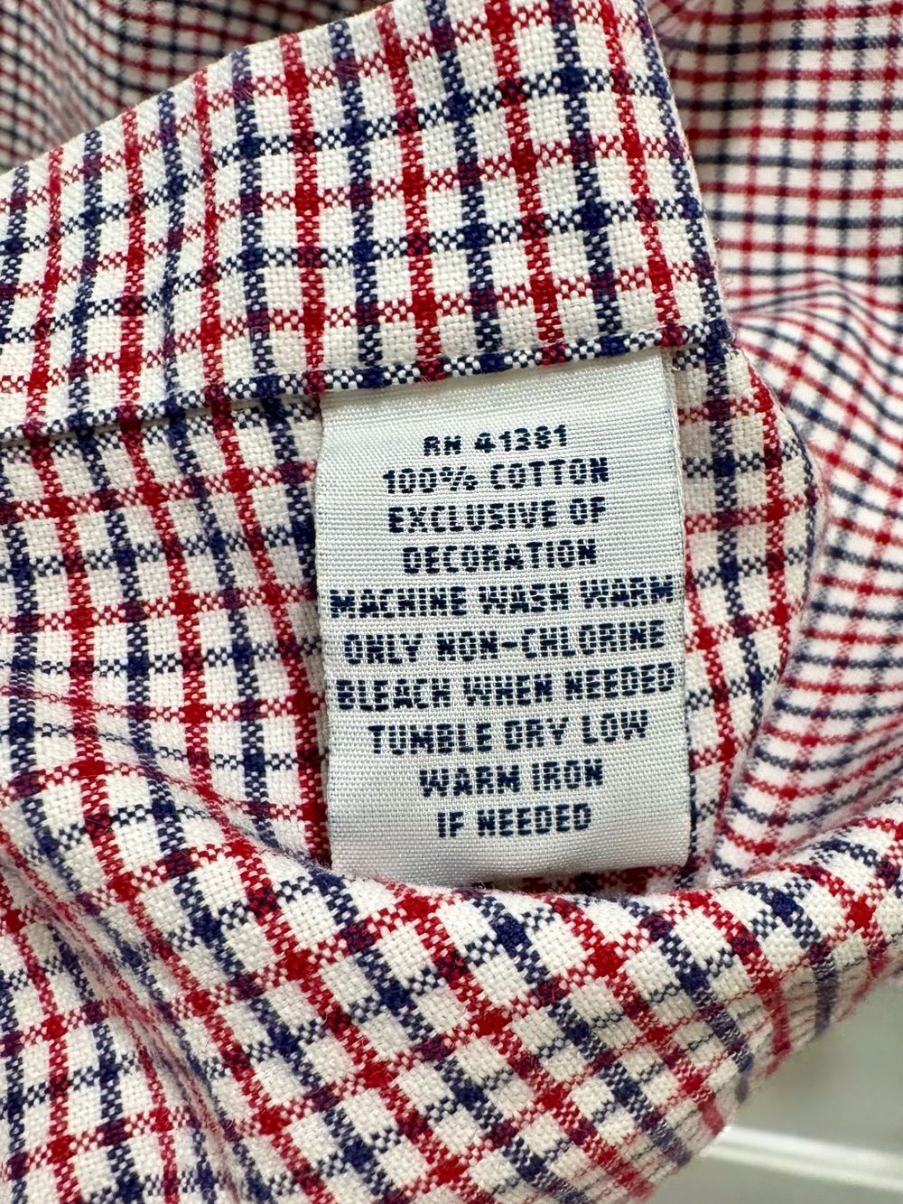 Ralph Lauren Red and White Checked Button-Down Shirt - Picture 7 of 8